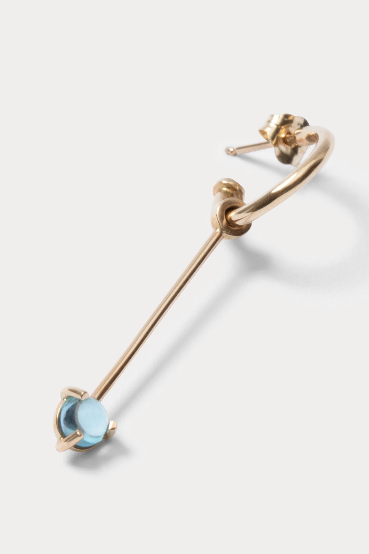 Quarry Serr Hoop Earring Single Gold\/Topaz - Rachel Comey