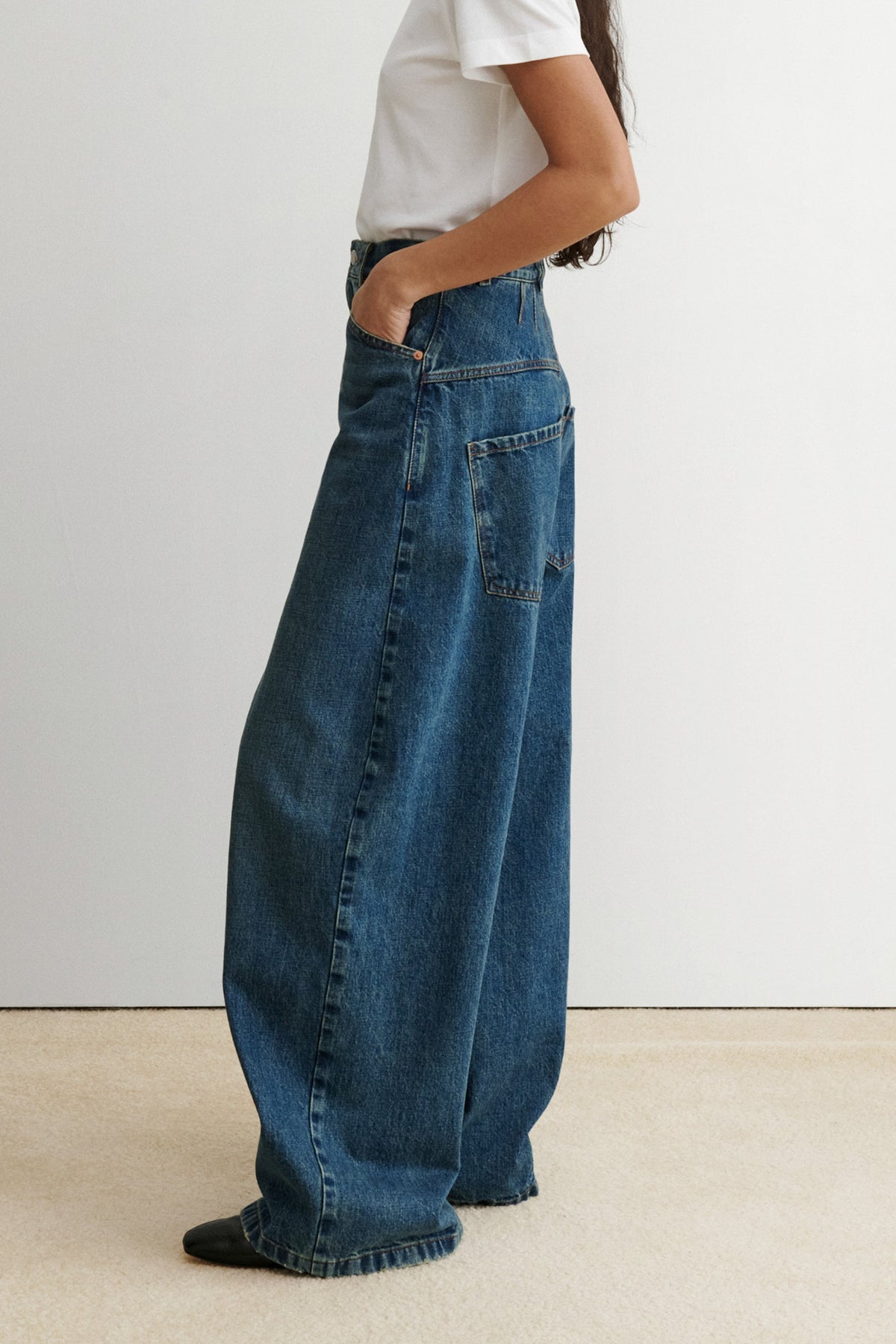 Mae Pant Aged Indigo - Rachel Comey