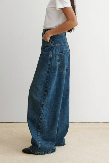 Mae Pant Aged Indigo - Rachel Comey
