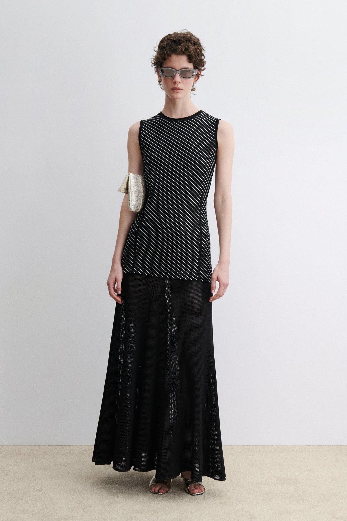 Kimbell Dress Diagonal Stripe - Rachel Comey