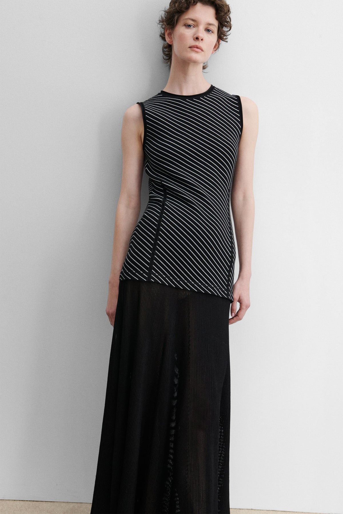 Kimbell Dress Diagonal Stripe - Rachel Comey