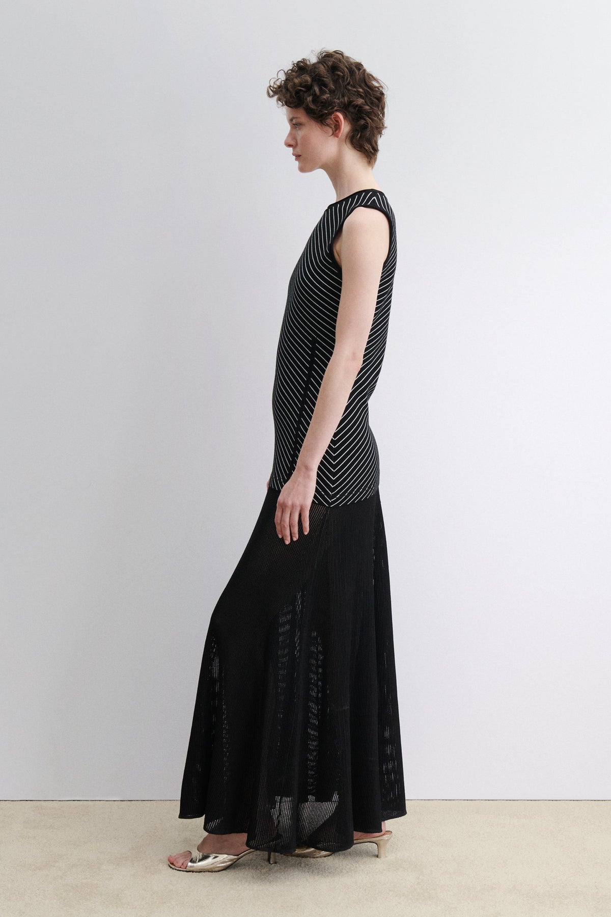 Kimbell Dress Diagonal Stripe - Rachel Comey