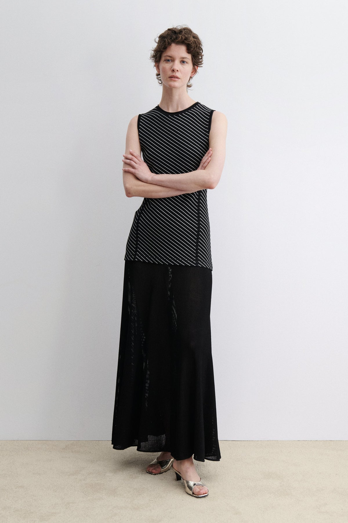 Kimbell Dress Diagonal Stripe - Rachel Comey