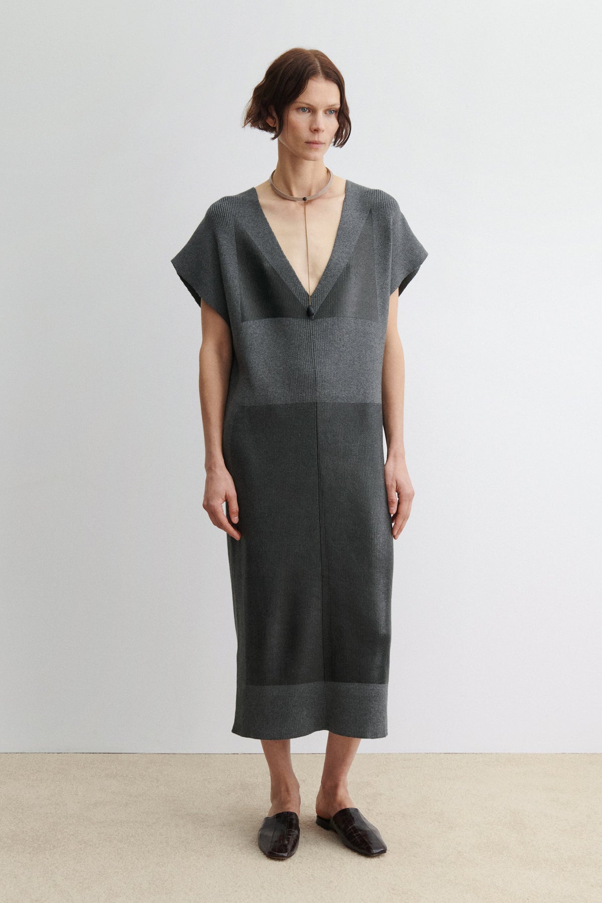 Harpam Dress Charcoal-Black - Rachel Comey