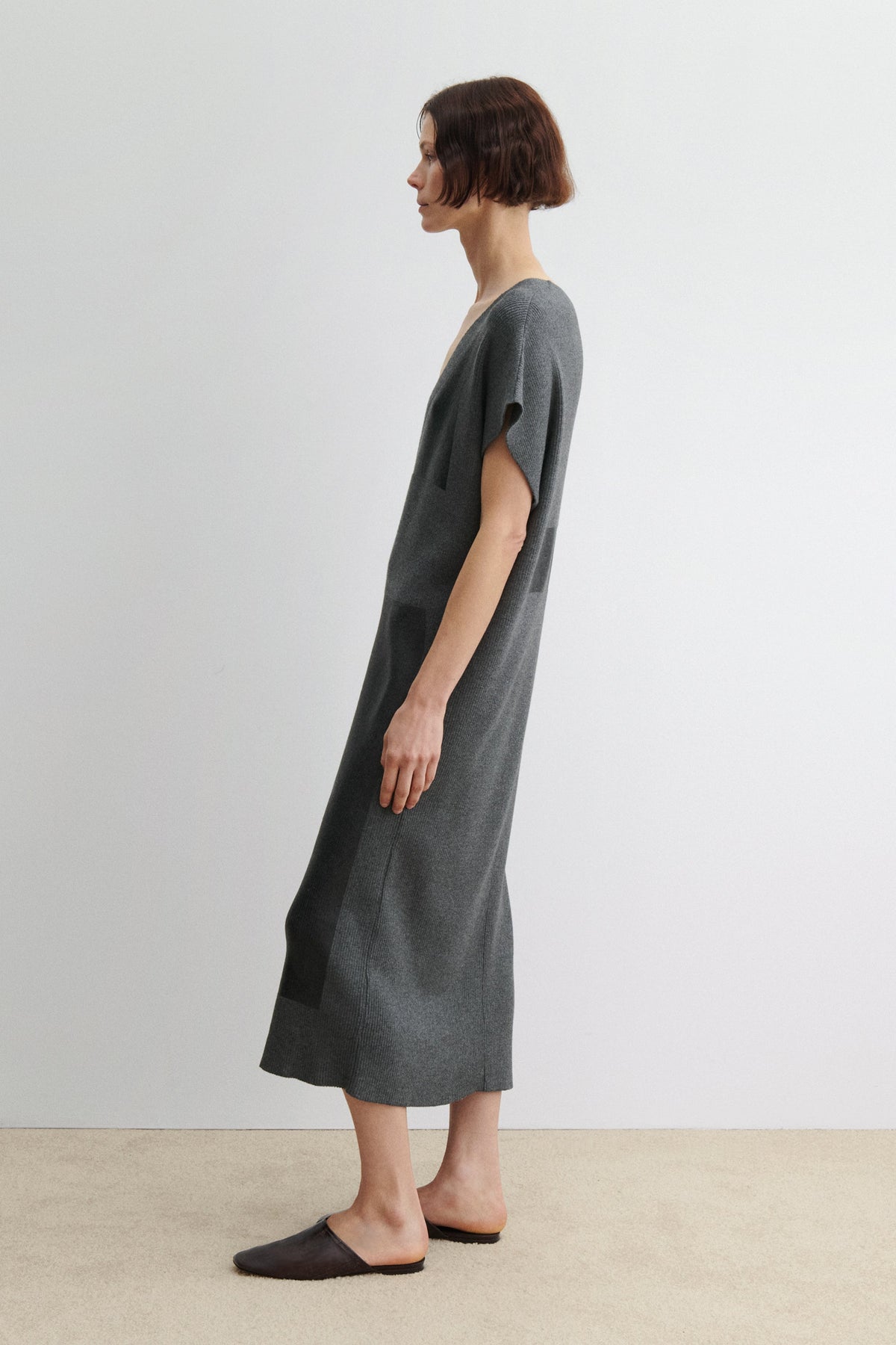 Harpam Dress Charcoal-Black - Rachel Comey
