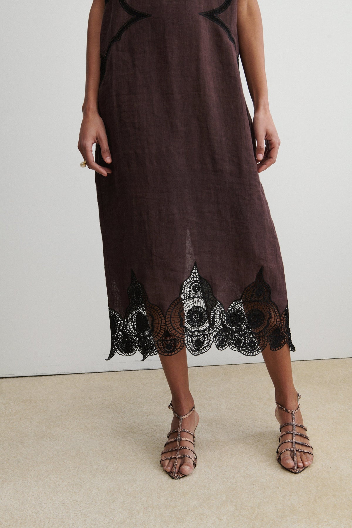 Faden Dress Wine - Rachel Comey