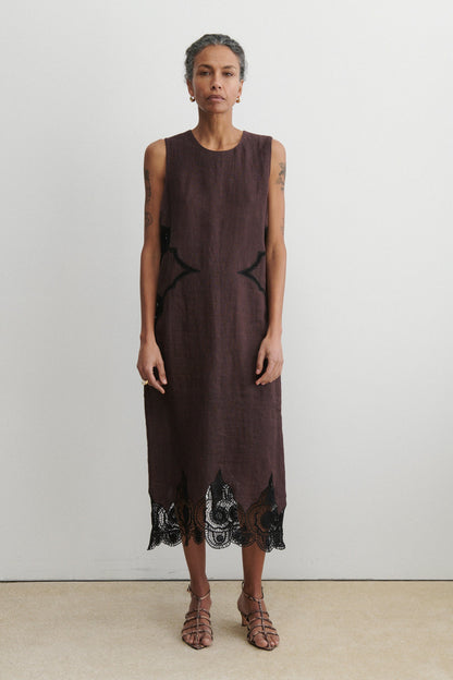 Faden Dress Wine - Rachel Comey