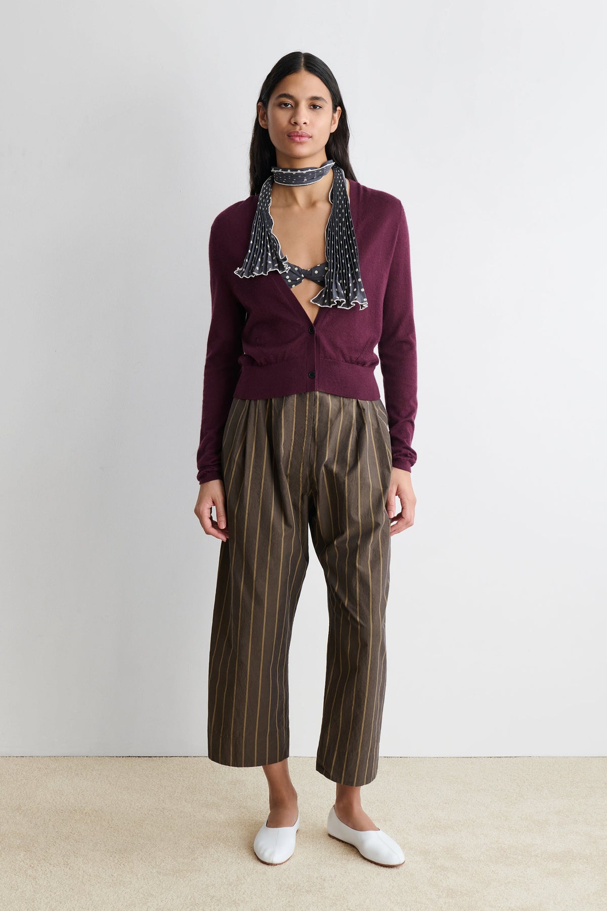 Lilt Cardigan Black Cherry - Rachel Comey