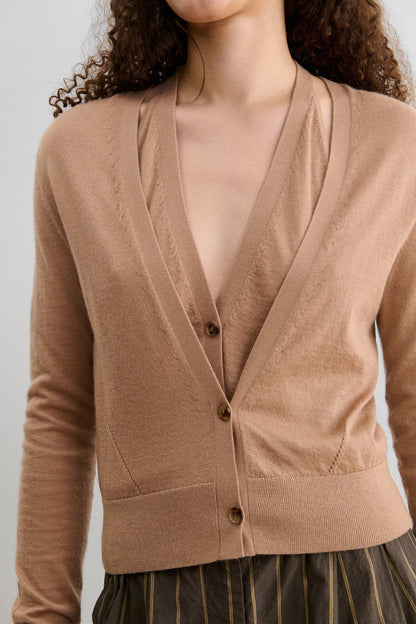 Lilt Cardigan Black Cherry - Rachel Comey