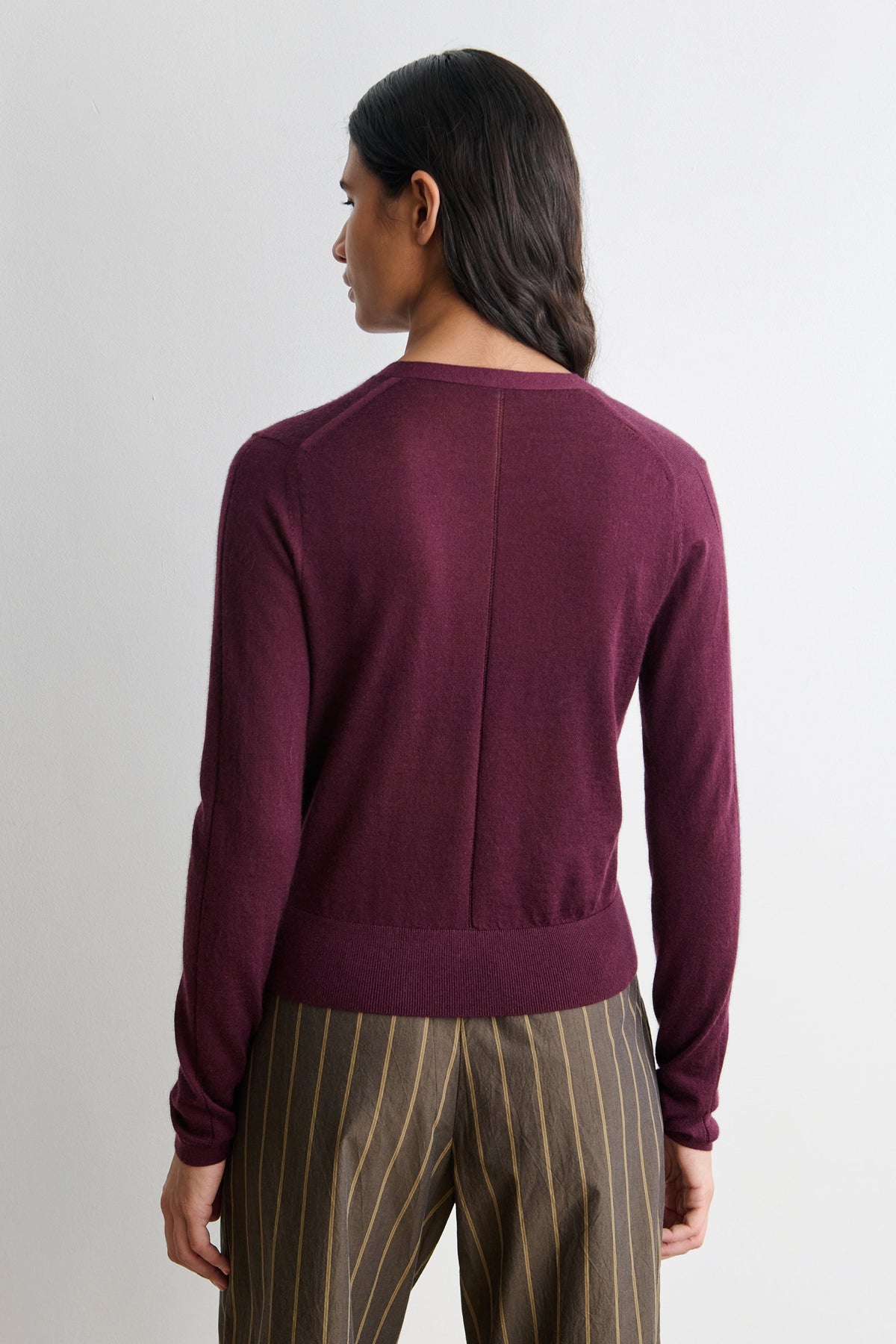 Lilt Cardigan Black Cherry - Rachel Comey