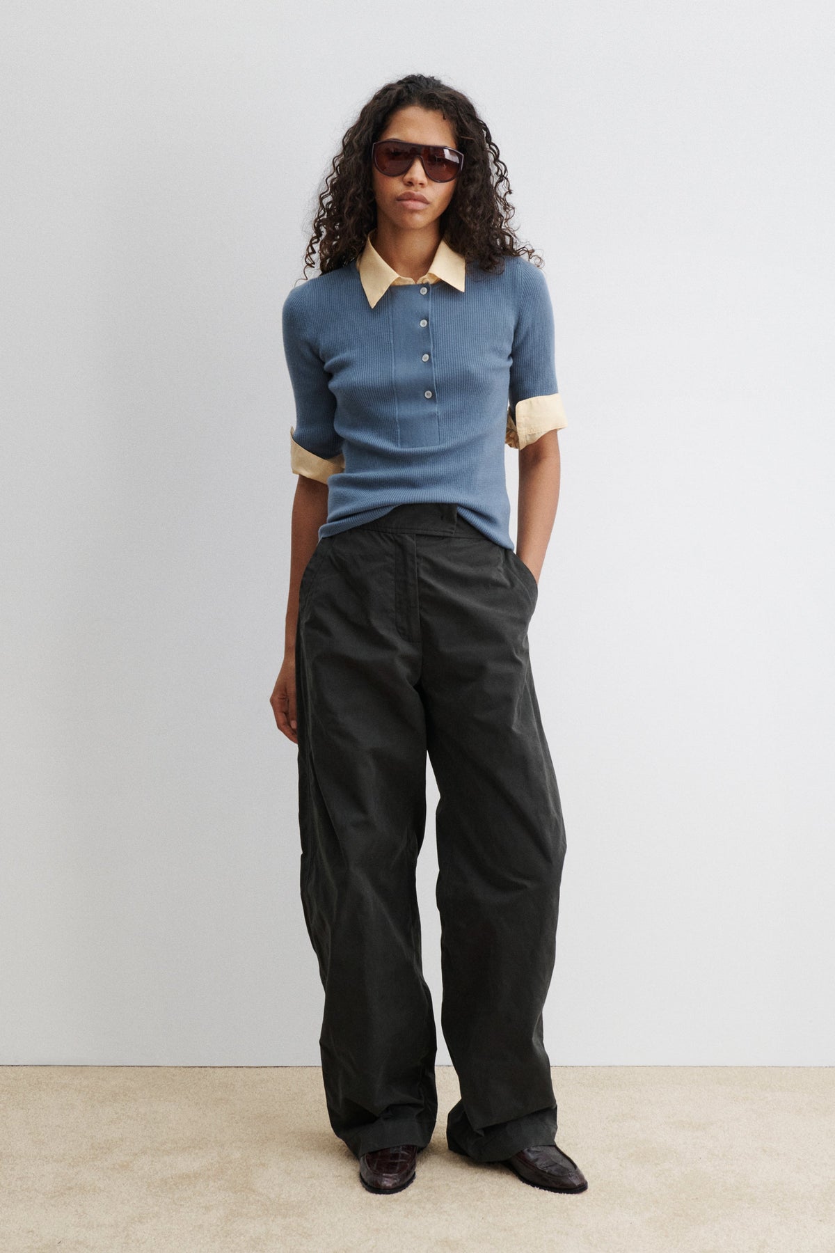 Allery Henley Chambray - Rachel Comey