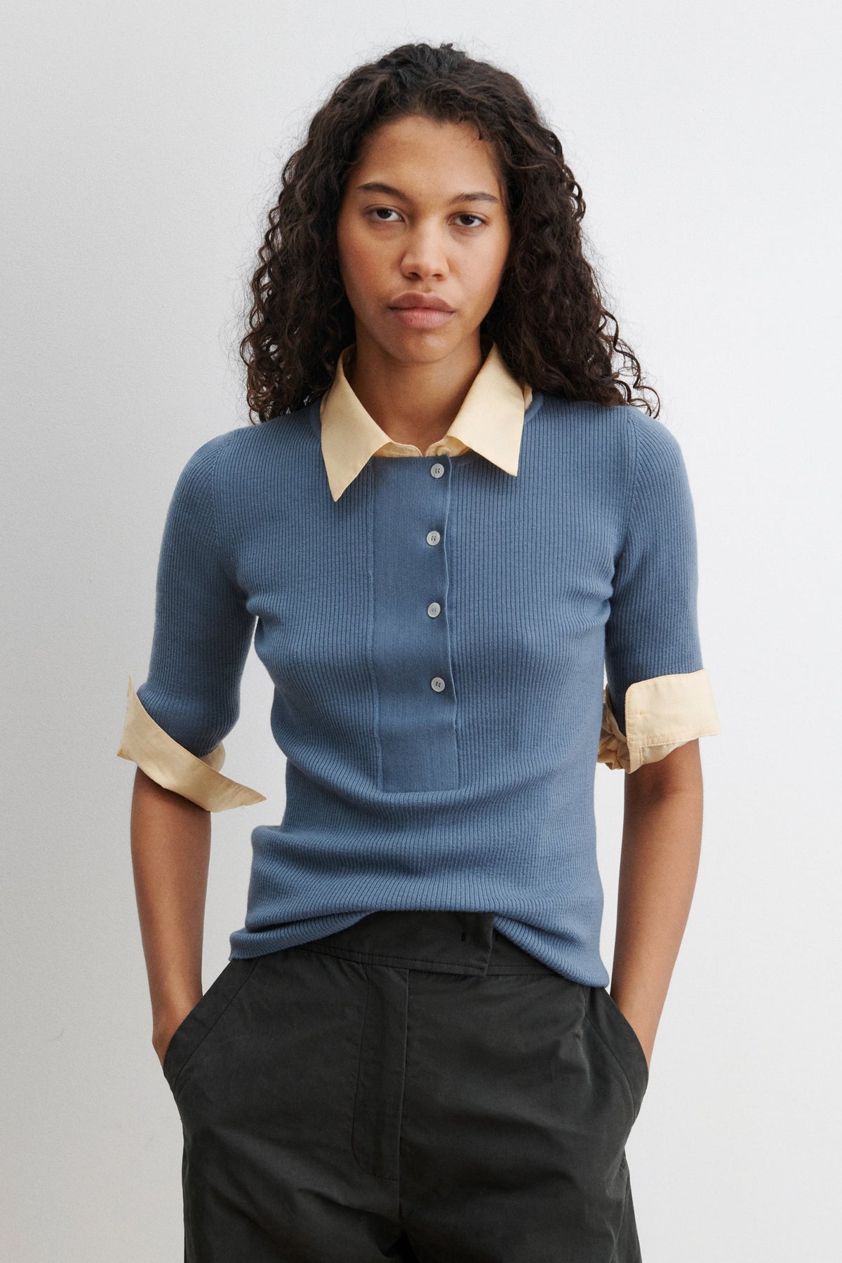 Allery Henley Chambray - Rachel Comey