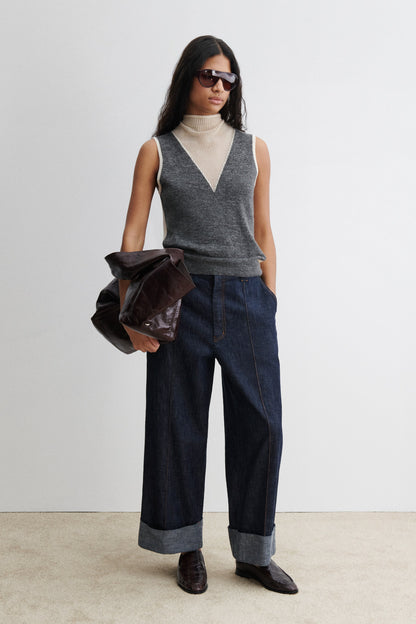 Horwill Top Charcoal-Cream - Rachel Comey