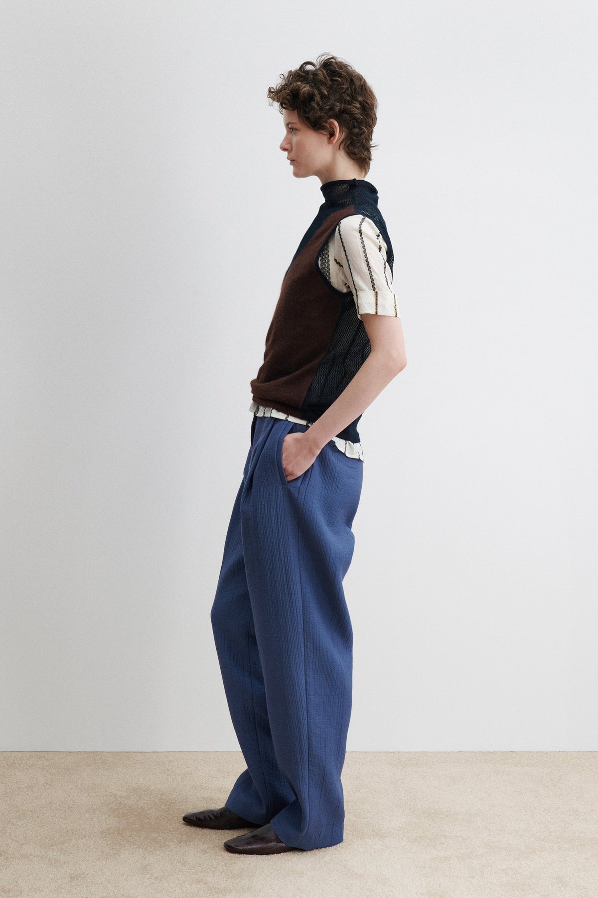 Horwill Top Charcoal-Cream - Rachel Comey