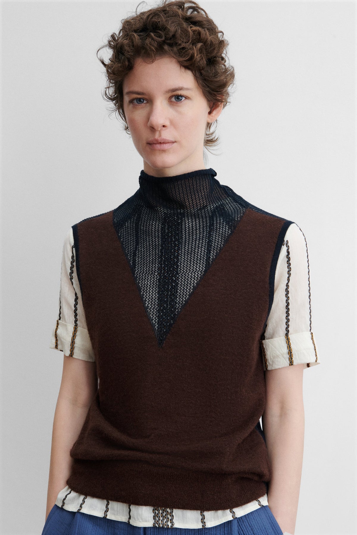 Horwill Top Charcoal-Cream - Rachel Comey