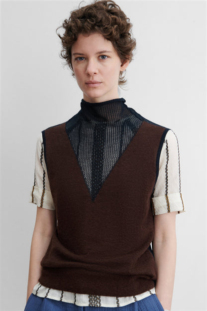 Horwill Top Charcoal-Cream - Rachel Comey