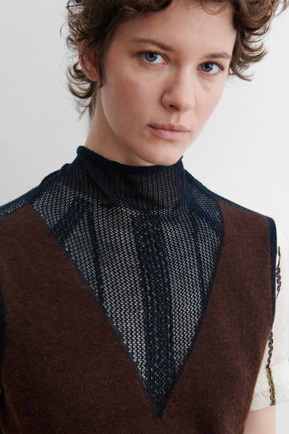 Horwill Top Charcoal-Cream - Rachel Comey