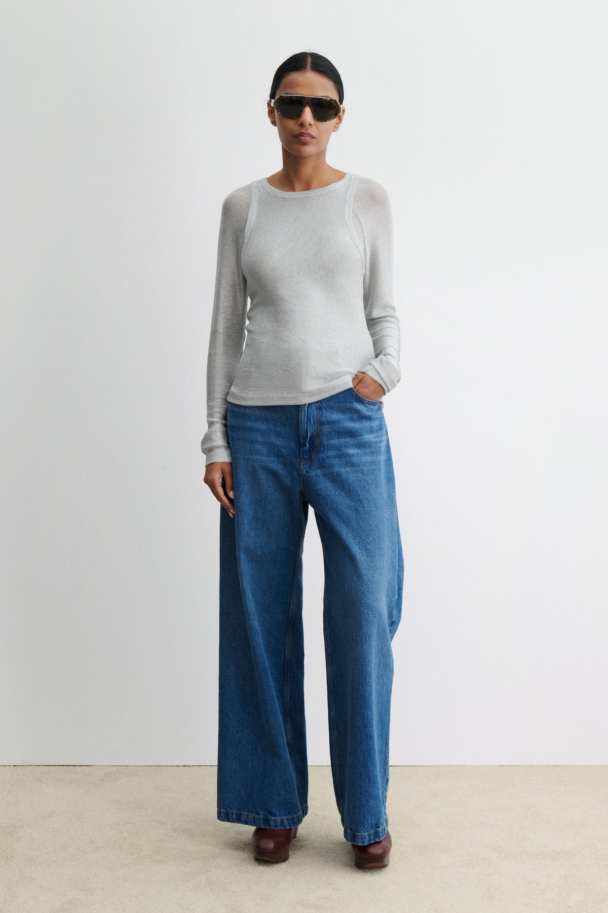 Baseball Tee Silver - Rachel Comey