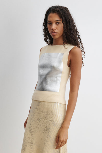 Yaire Top Sand-Silver - Rachel Comey
