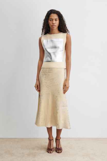 Yaire Top Sand-Silver - Rachel Comey