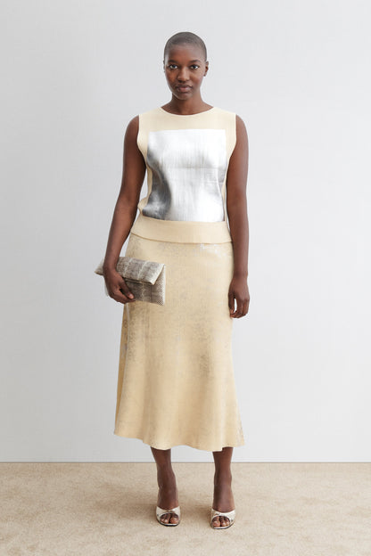 Yaire Top Sand-Silver - Rachel Comey