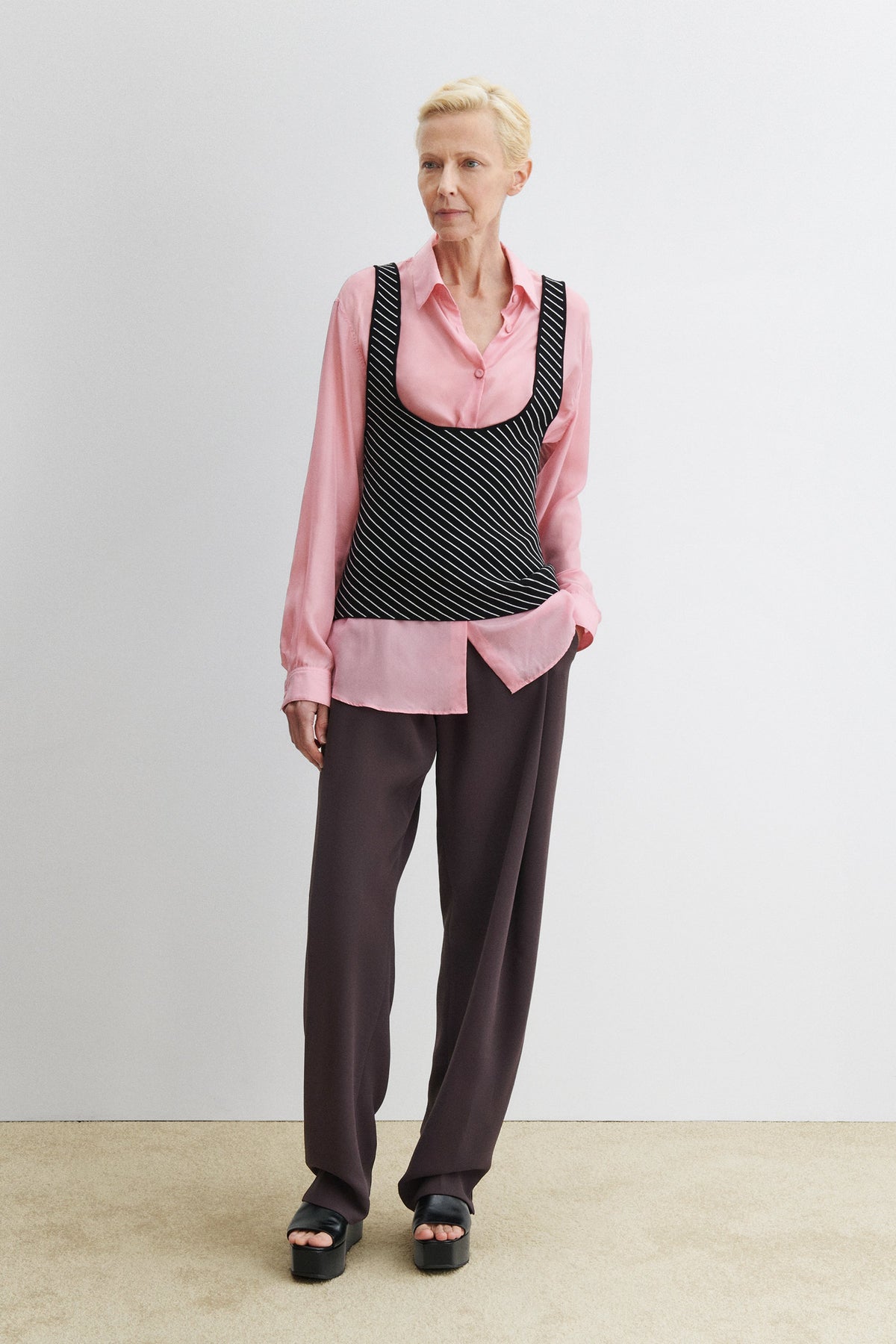 Naro Tank Diagonal Stripe - Rachel Comey