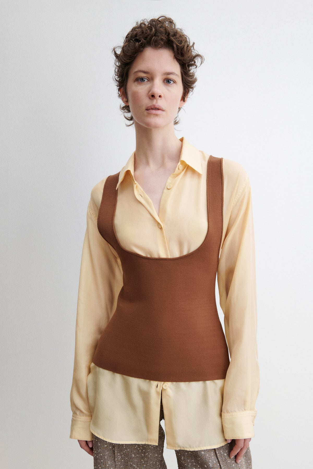 Eskins Tank Brown - Rachel Comey