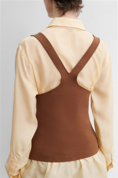 Eskins Tank Brown - Rachel Comey