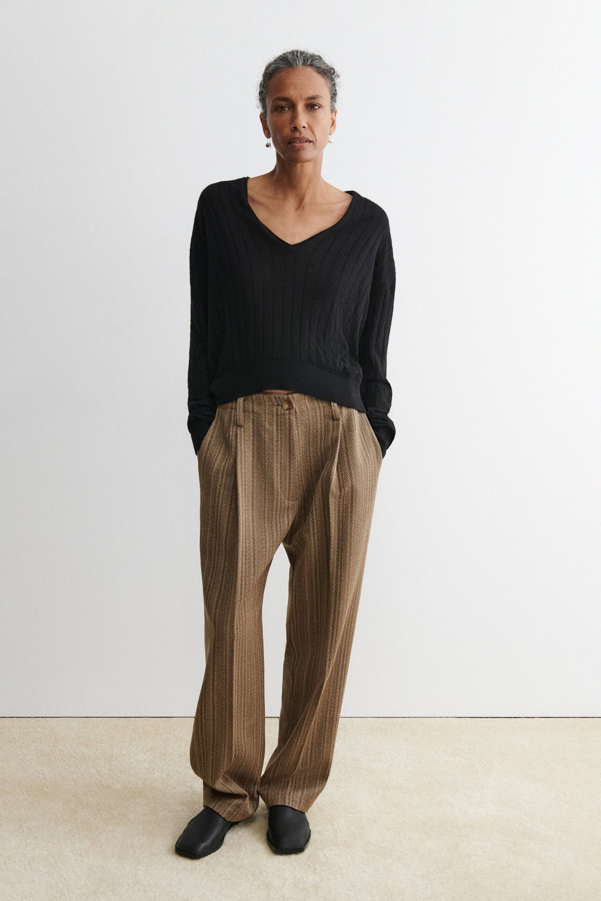 Marion V-Neck Black - Rachel Comey