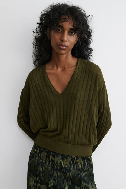 Marion V-Neck Black - Rachel Comey