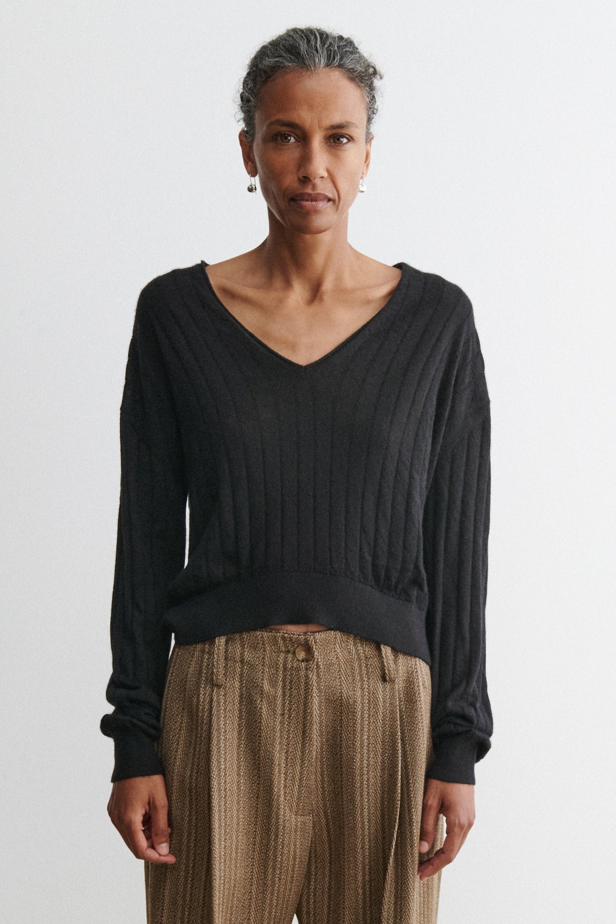 Marion V-Neck Black - Rachel Comey