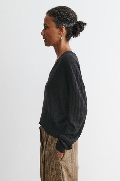 Marion V-Neck Black - Rachel Comey