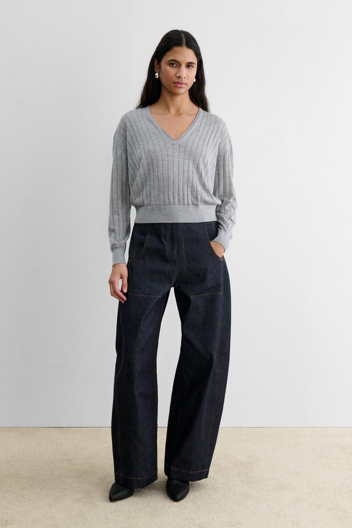 Marion V-Neck Black - Rachel Comey