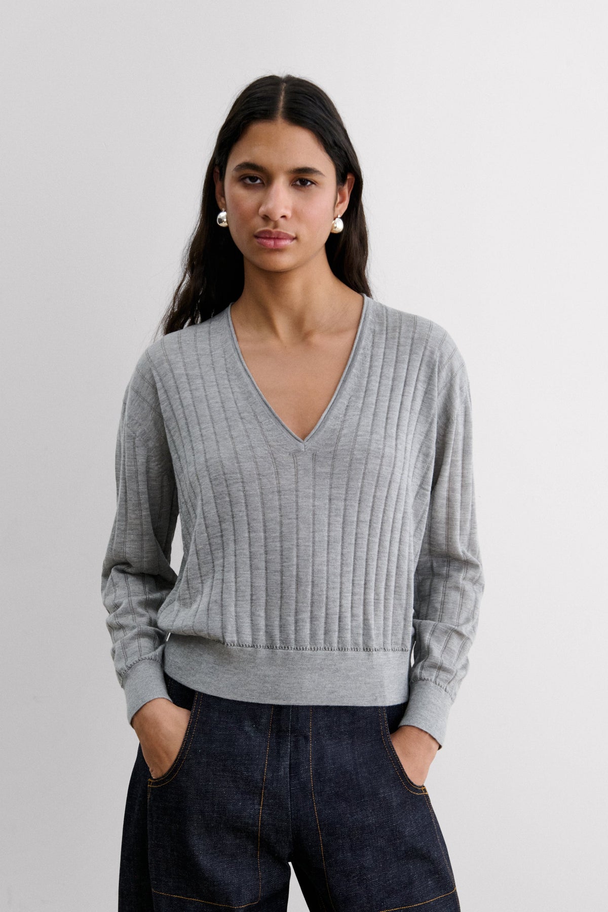 Marion V-Neck Black - Rachel Comey