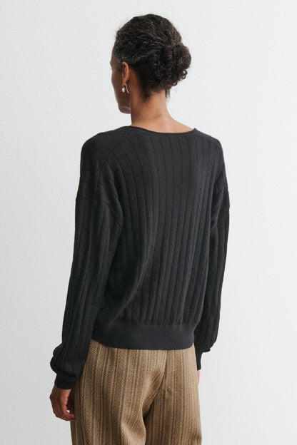Marion V-Neck Black - Rachel Comey