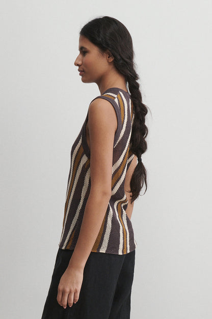 Rhett Tank Charcoal Multi - Rachel Comey