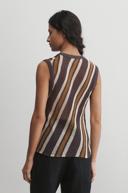 Rhett Tank Charcoal Multi - Rachel Comey