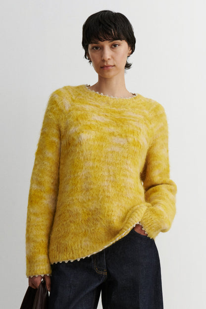 Durden Sweater Chartreuse Space Dye - Rachel Comey