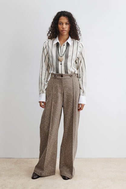 Alber Pant Brown Herringbone - Rachel Comey