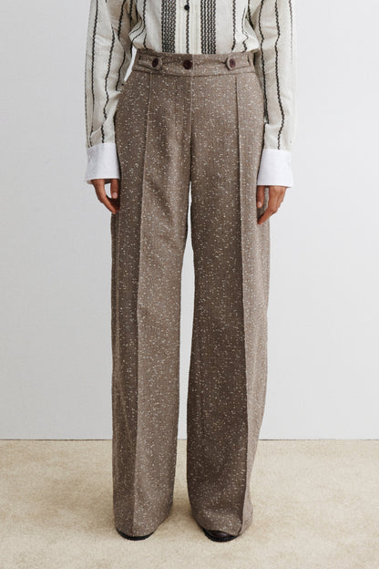 Alber Pant Brown Herringbone - Rachel Comey