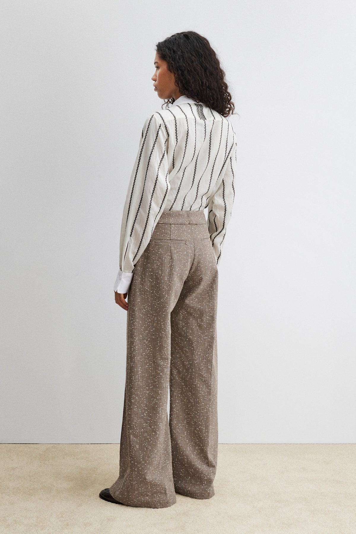 Alber Pant Brown Herringbone - Rachel Comey