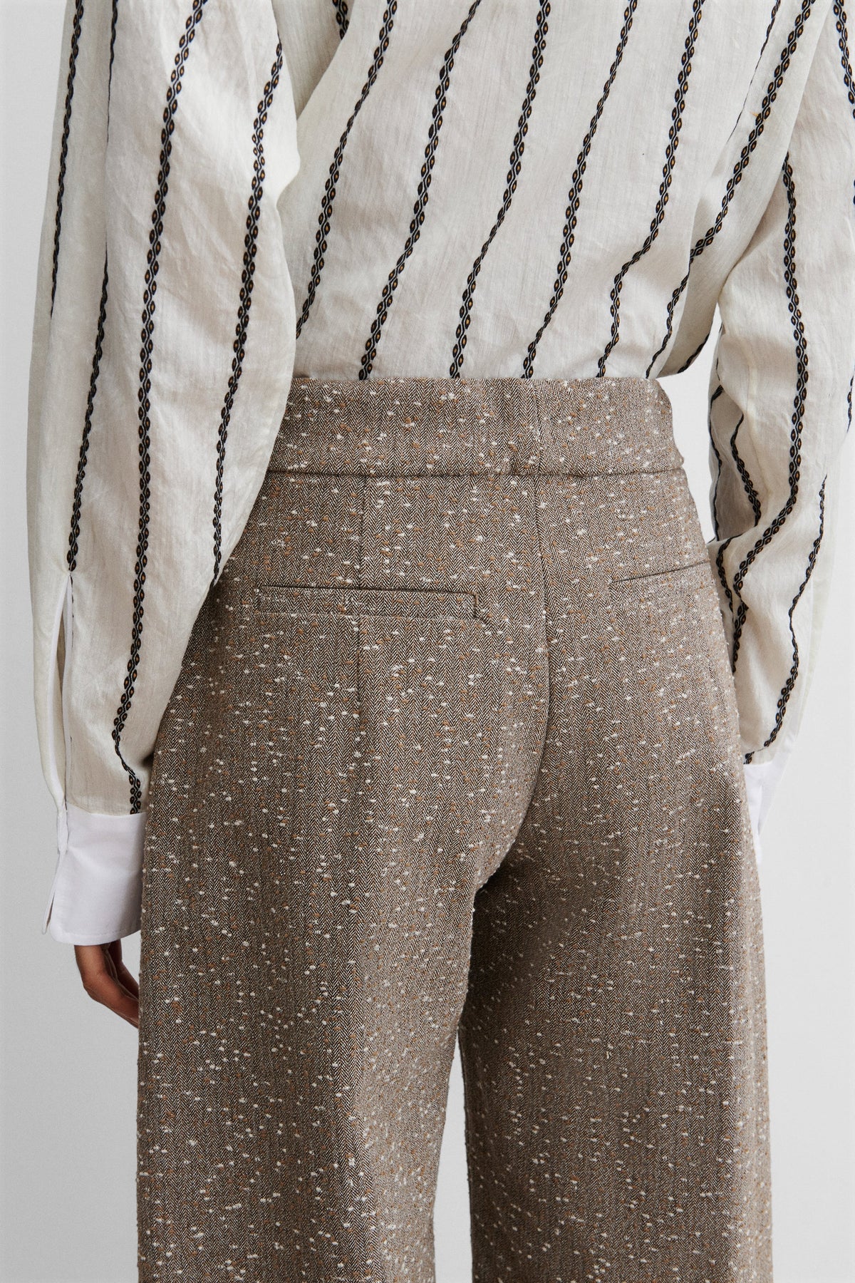 Alber Pant Brown Herringbone - Rachel Comey