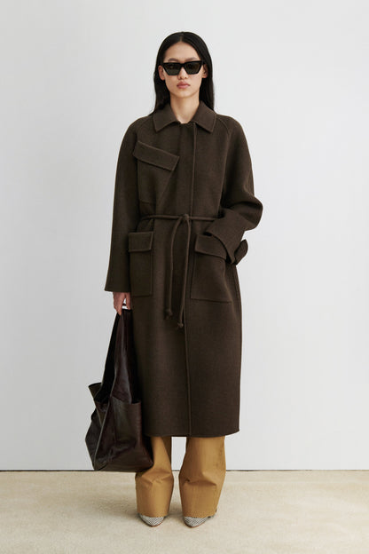 Alves Trench Brown Melange - Rachel Comey