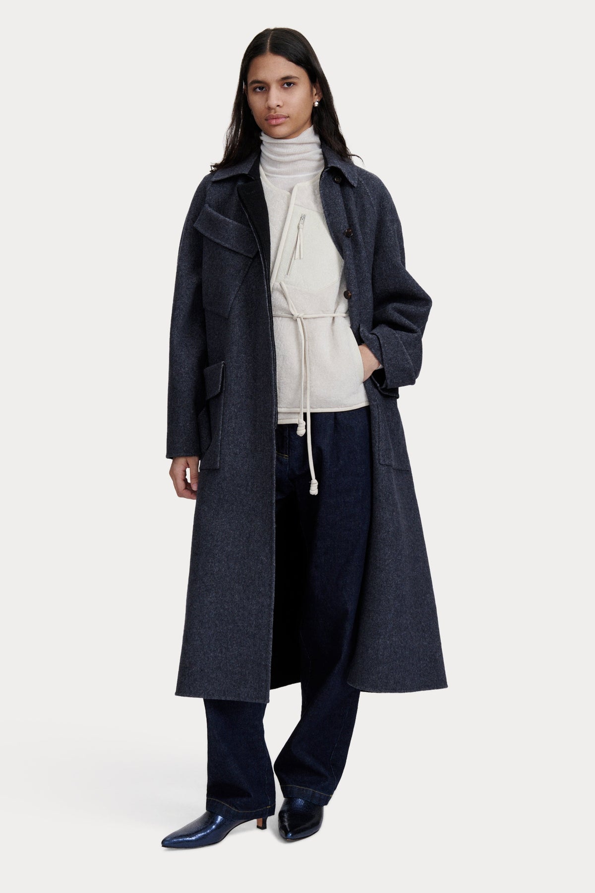 Alves Trench Black\/Grey - Rachel Comey