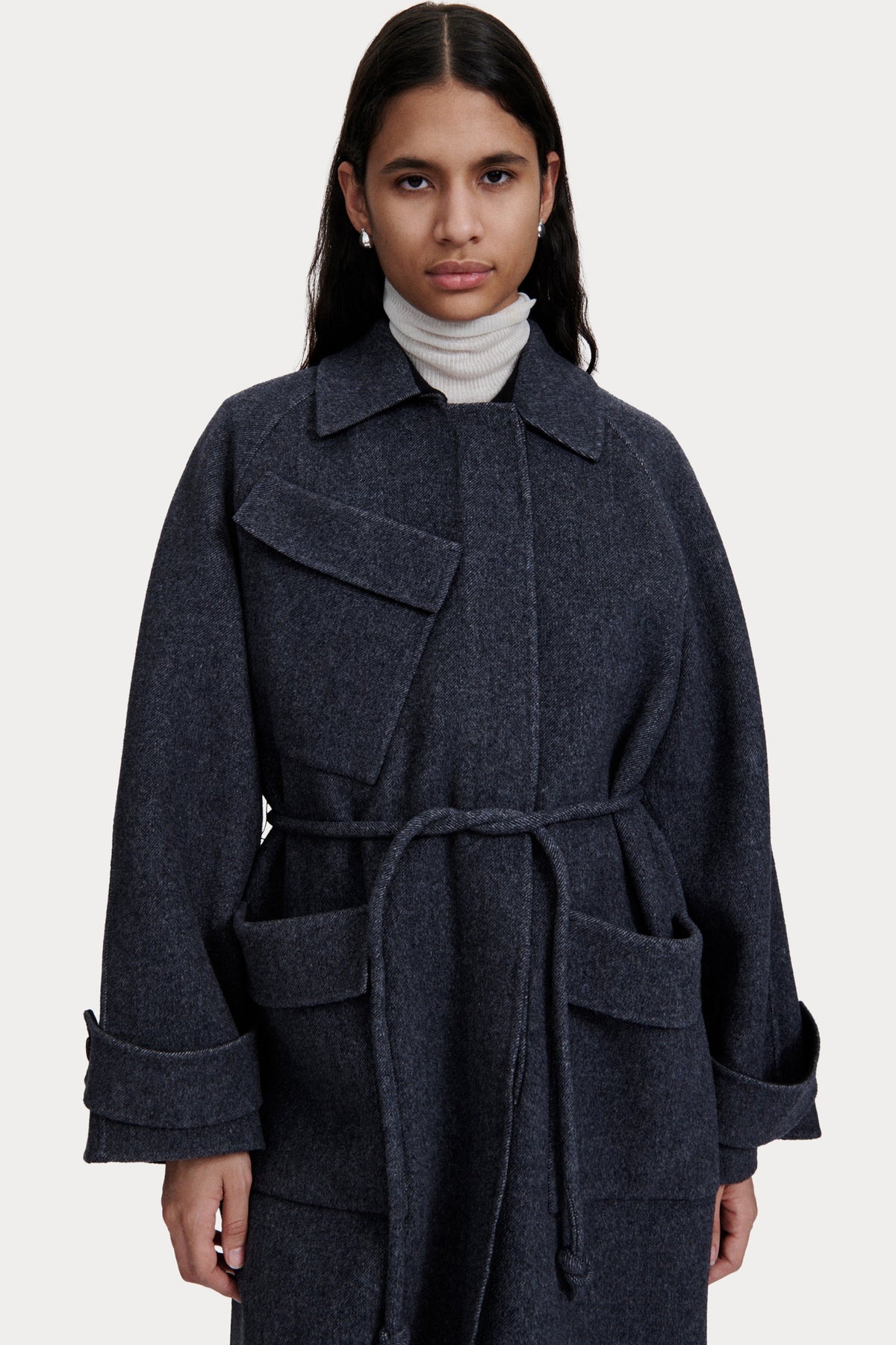 Alves Trench Black\/Grey - Rachel Comey