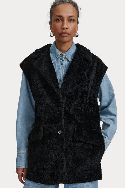 Milton Vest Black - Rachel Comey