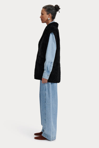 Milton Vest Black - Rachel Comey