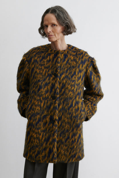Cosum Coat Blue Ochre - Rachel Comey