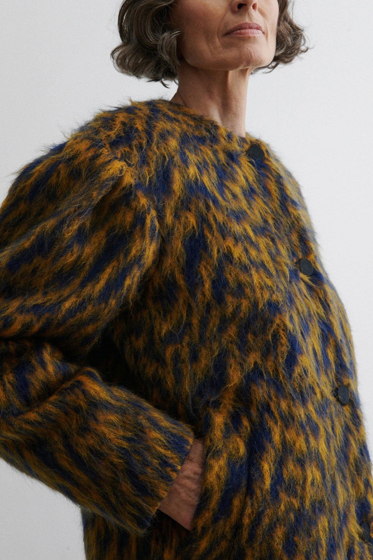 Cosum Coat Blue Ochre - Rachel Comey