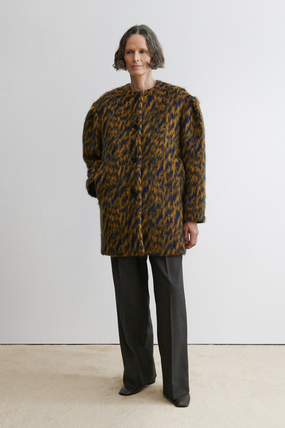 Cosum Coat Blue Ochre - Rachel Comey